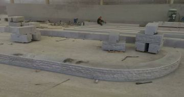 白银 芝麻白整石坐凳（光面+自然面）