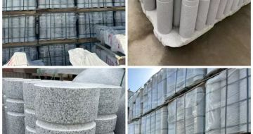 白银 芝麻白花岗岩挡车柱、隔离柱多少钱