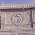 白银 芝麻白花岗岩屏风，照壁，影壁