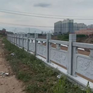 白银 石材河道栏杆