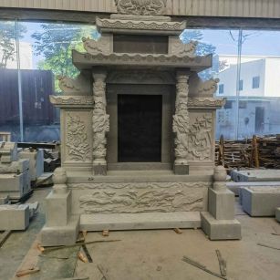 白银 芝麻灰高档墓碑、土墓，一套也支持定做