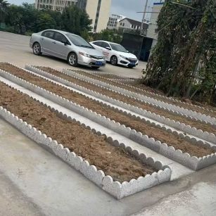 白银 花边石、花围石、花园石安装效果