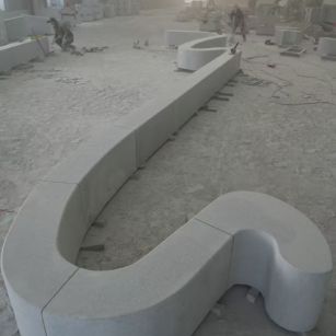 白银 花岗岩整石坐凳拼装