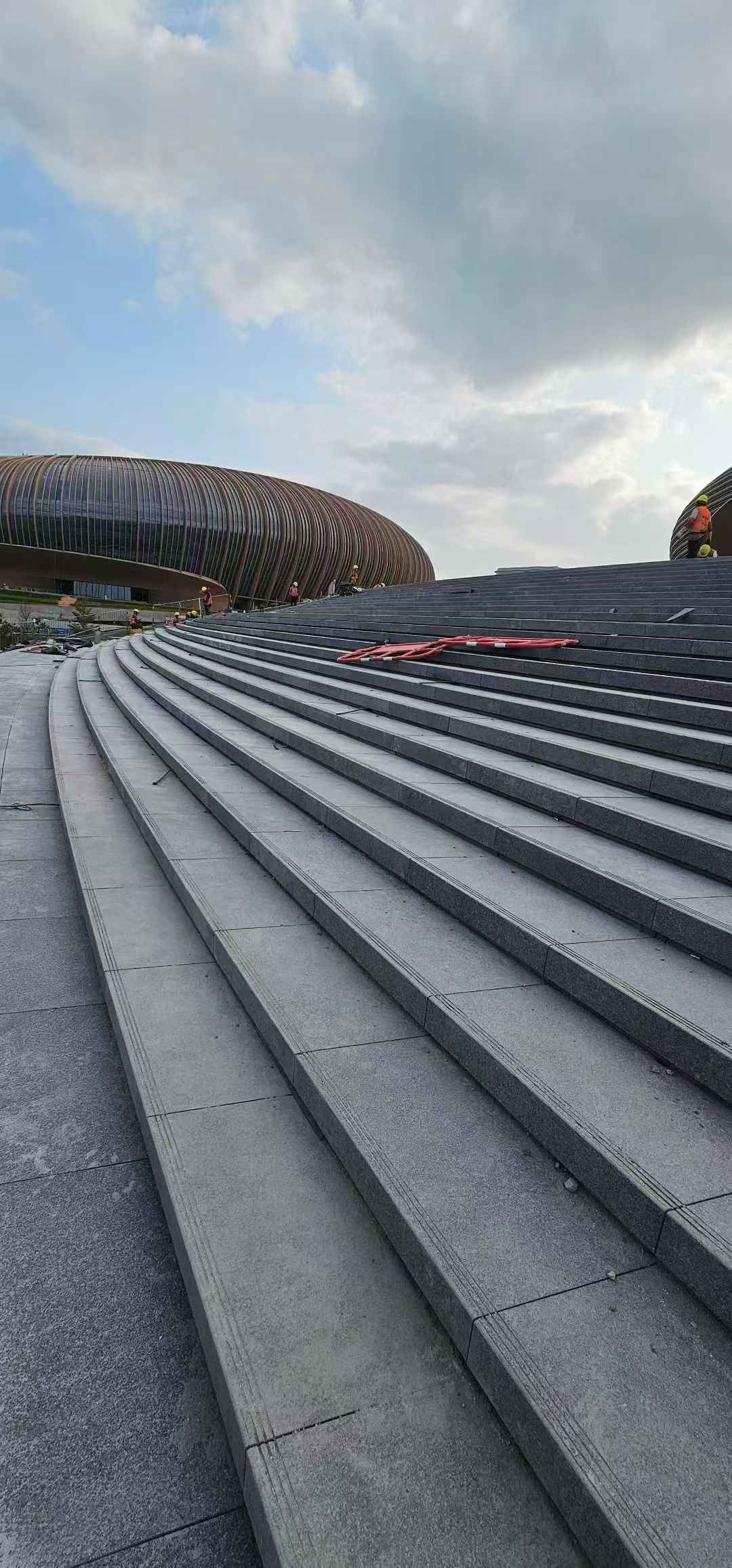 白银 弧形整石台阶铺装效果图