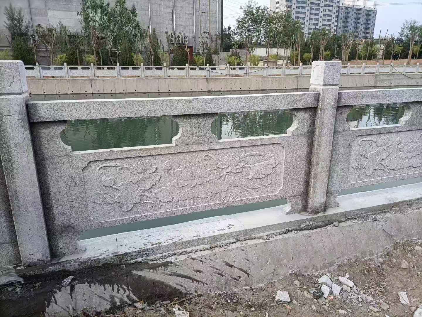 白银 芙蓉白大花桥梁、河道,石材栏杆、围栏、护栏