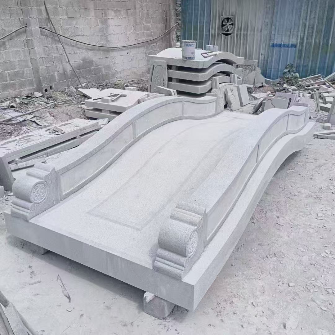 白银 芝麻灰花岗岩园林景观 小石桥